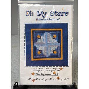 Oh My Stars Quilt Pattern 41" x 41" by The Dynamic Duo Sewing Craft